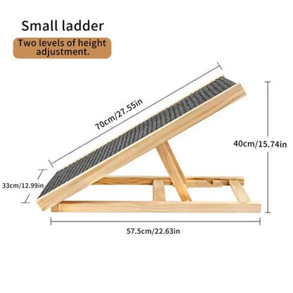 Escalier Pour Chien En Bois Réglable Antidérapant Pliable Bois France