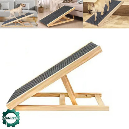 Escalier Pour Chien En Bois Réglable Antidérapant Pliable