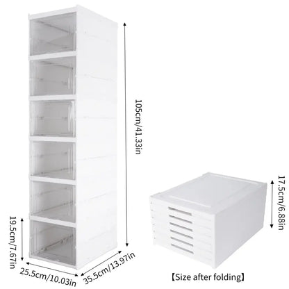 Étagère à chaussures pliable 6 niveaux – blanche - étagère chaussures pliable 6 niveaux