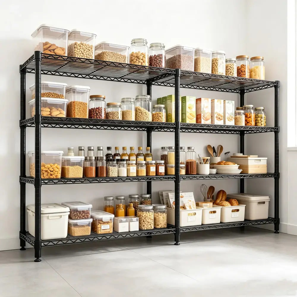 Étagère métallique 4 niveaux en L – 150 × 35 × 151 cm – détail produit 2