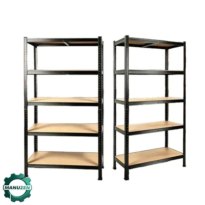 Étagère métallique 5 niveaux – plateaux MDF réglables - étagère métallique 5 niveaux garage