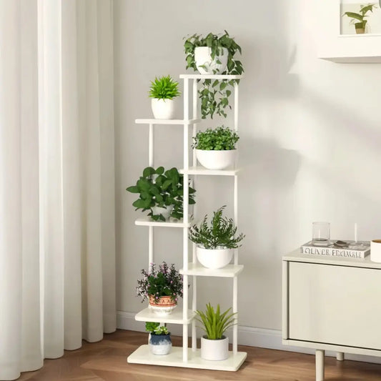 Étagère Pour Plantes 7 Niveaux En Bois Et Métal Présentoir Intérieur
