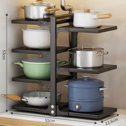 Étagère sur pied pliante en acier – rangement réglable - Noir / France - étagère pliante acier réglable