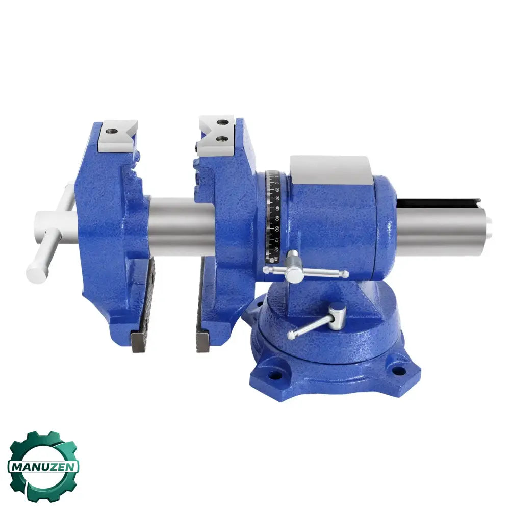 Étau d’établi 100 mm à base pivotante 360° - Bleu / France - étau d’établi pivotant 100 mm