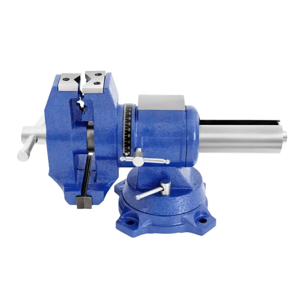 Étau d’établi 100 mm à base pivotante 360° - Bleu / France - étau d’établi pivotant 100 mm
