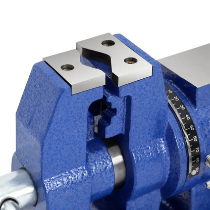 Étau d’établi 100 mm à base pivotante 360° - Bleu / France - étau d’établi pivotant 100 mm