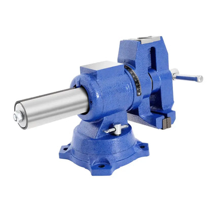 Étau d’établi 100 mm à base pivotante 360° - Bleu / France - étau d’établi pivotant 100 mm