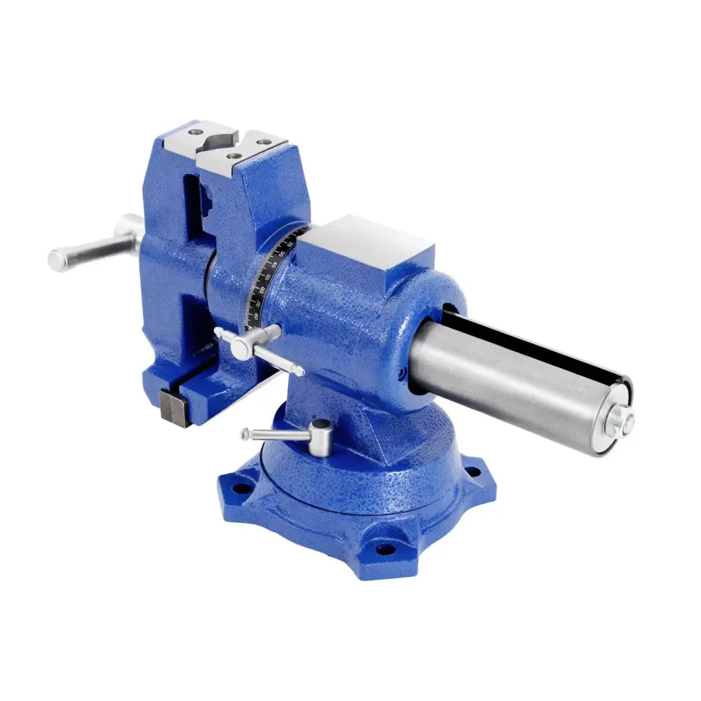 Étau d’établi 100 mm à base pivotante 360° - Bleu / France - étau d’établi pivotant 100 mm