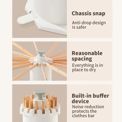 Étendoir à linge pliable sur trépied – version bois - Bois – modèle A / France - étendoir linge pliable trépied