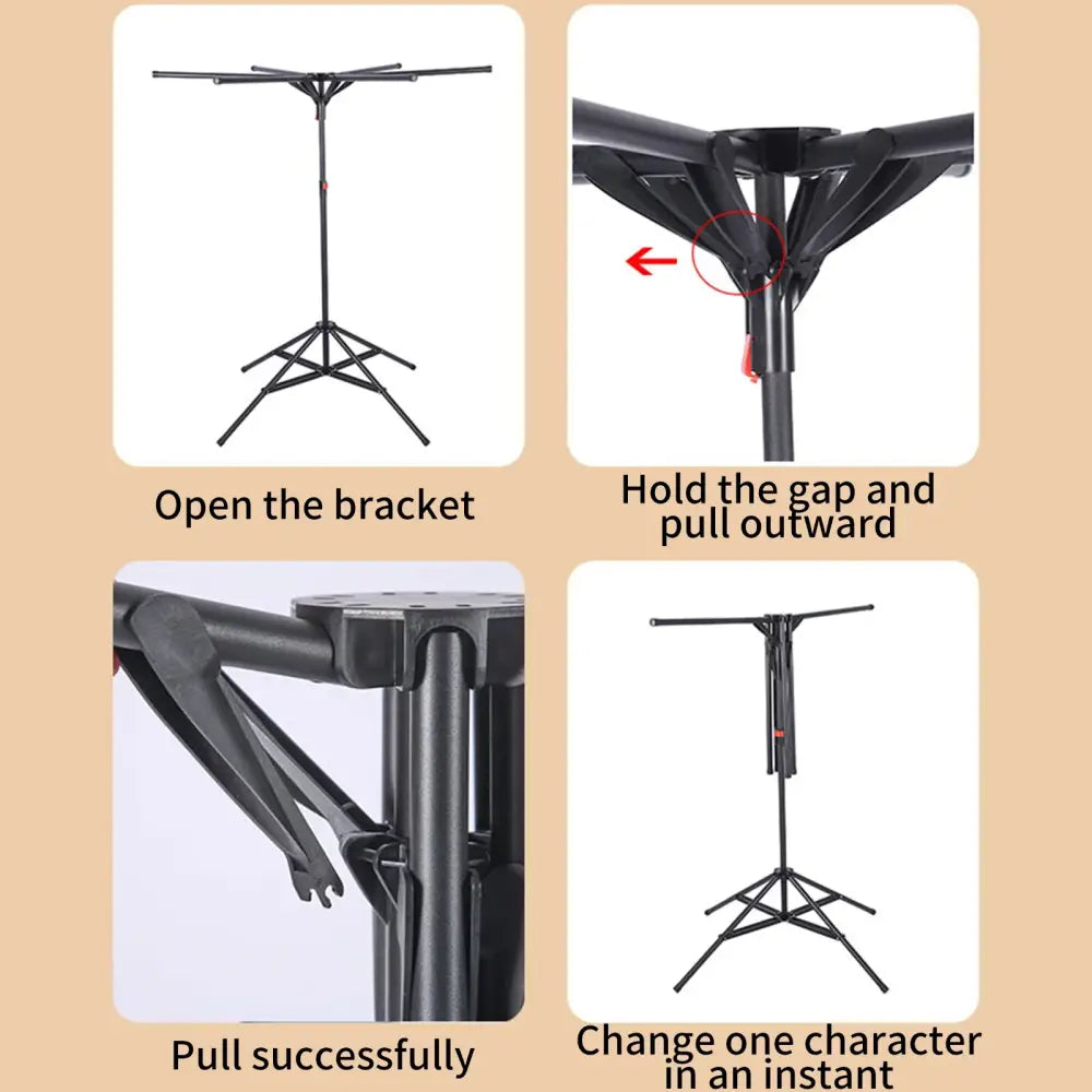 Étendoir à linge pliable sur trépied – version bois - Bois – modèle A / France - étendoir linge pliable trépied