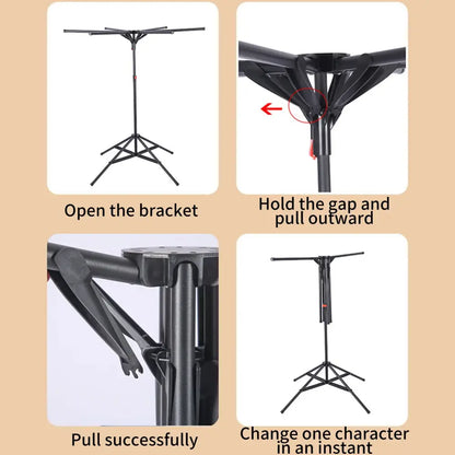 Étendoir à linge pliable sur trépied – version bois - Bois – modèle A / France - étendoir linge pliable trépied
