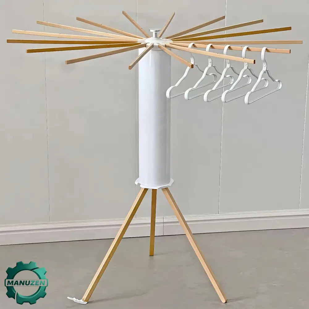 Étendoir à linge pliable sur trépied – version bois - Bois – modèle A / France - étendoir linge pliable trépied