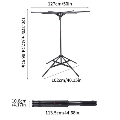 Étendoir à linge pliable sur trépied – version bois - Bois – modèle A / France - étendoir linge pliable trépied