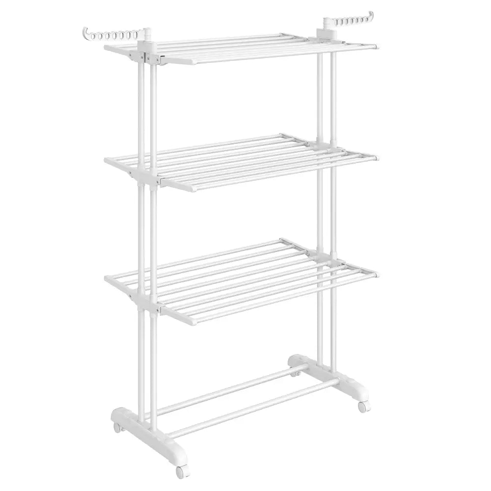 Étendoir À Linge SONGMICS Pliable Avec Roulettes 4 Niveaux Grande Capacité Blanc Nuage France