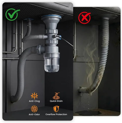 Évier de cuisine cascade noir 80 × 45 cm – inox et accessoires – vue 7