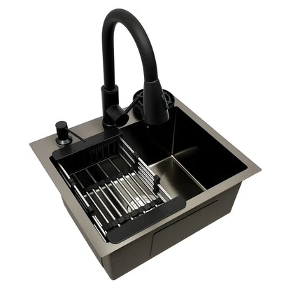 Évier De Cuisine Multifonctionnel Avec Robinet Rétractable