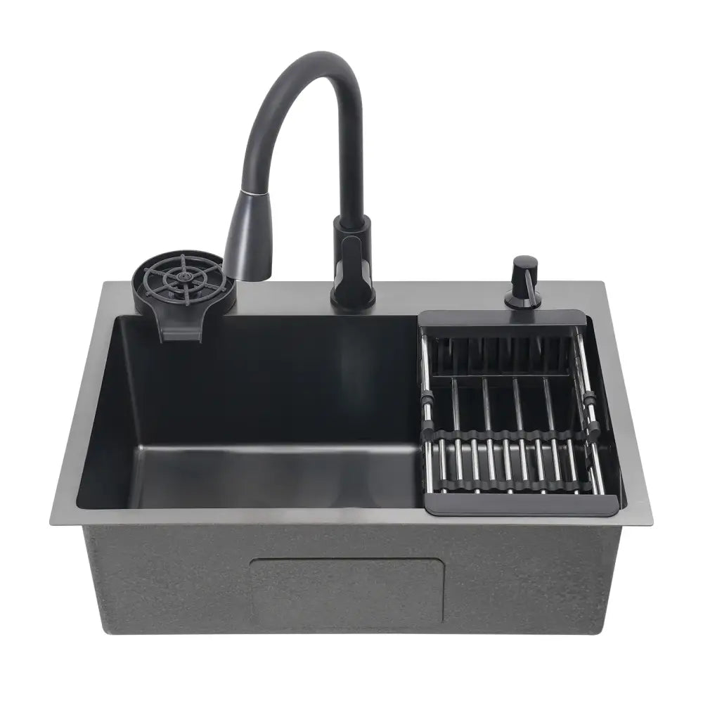 Évier De Cuisine Multifonctionnel Avec Robinet Rétractable