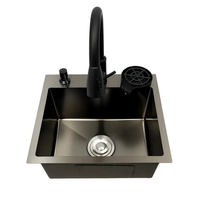 Évier De Cuisine Multifonctionnel Avec Robinet Rétractable