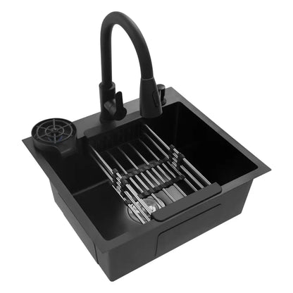 Évier De Cuisine Multifonctionnel Avec Robinet Rétractable