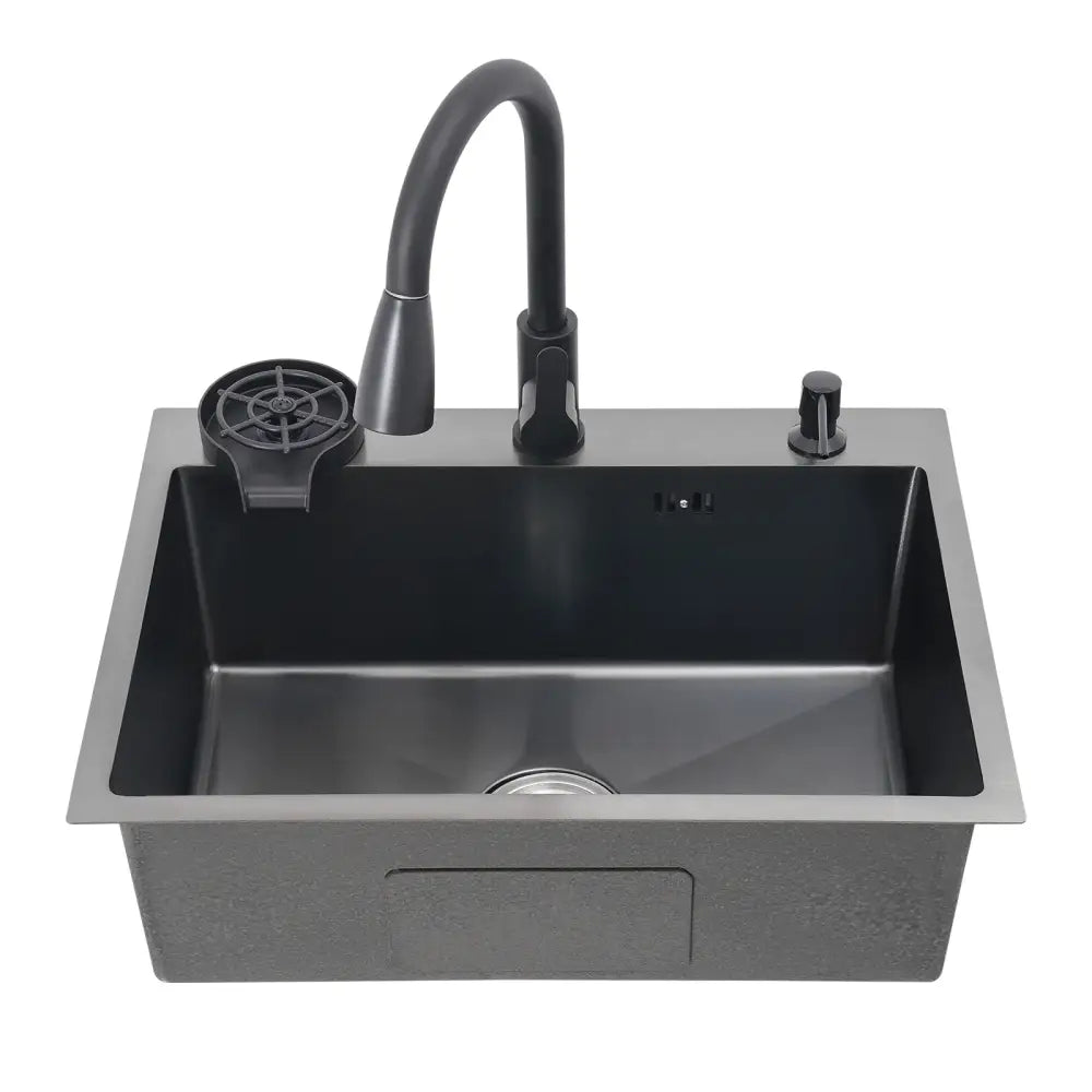 Évier De Cuisine Multifonctionnel Avec Robinet Rétractable