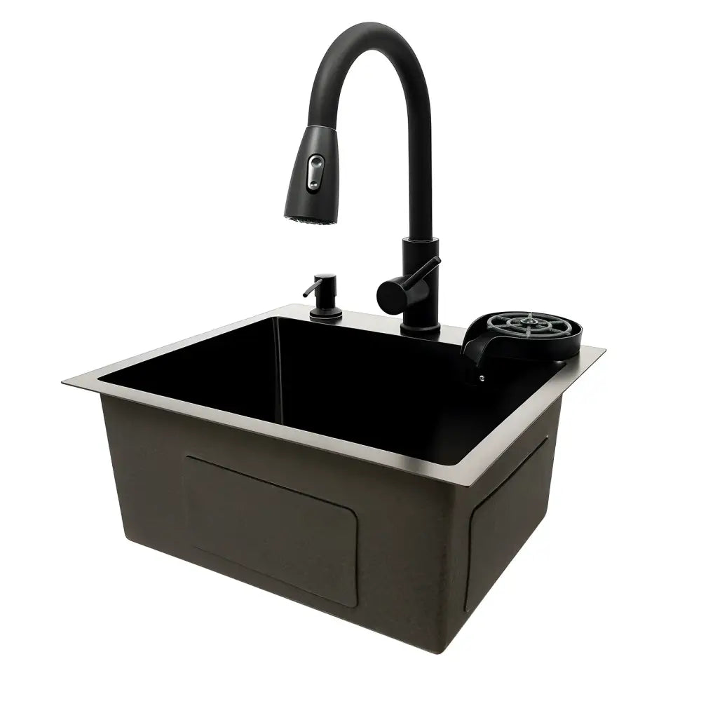 Évier De Cuisine Multifonctionnel Avec Robinet Rétractable