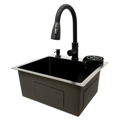 Évier De Cuisine Multifonctionnel Avec Robinet Rétractable