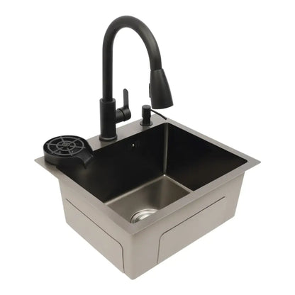 Évier De Cuisine Multifonctionnel Avec Robinet Rétractable