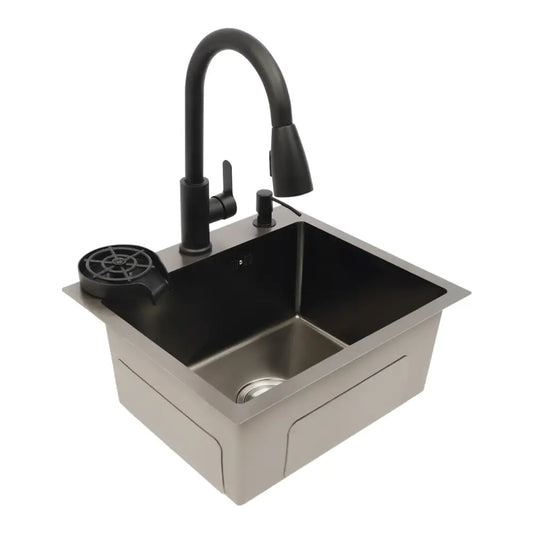 Évier De Cuisine Multifonctionnel Avec Robinet Rétractable