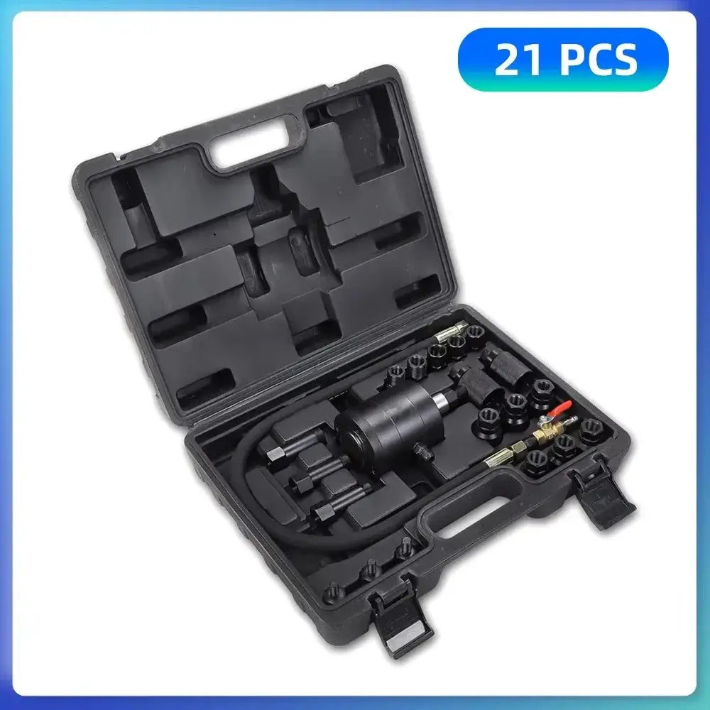 Extracteur d’injecteur diesel pneumatique 21 pièces – 19 adaptateurs - France - Extracteur d’injecteur