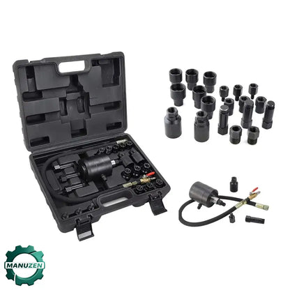 Extracteur d’injecteur diesel pneumatique 21 pièces – 19 adaptateurs - France - Extracteur d’injecteur