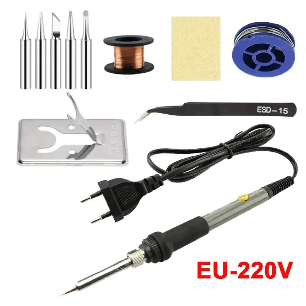 Fer à souder 60 W à température réglable – variante Gris – kit UE 7 pièces / France