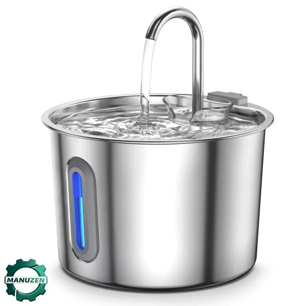 Fontaine à eau pour chat 2,2 L en acier inoxydable – vue principale