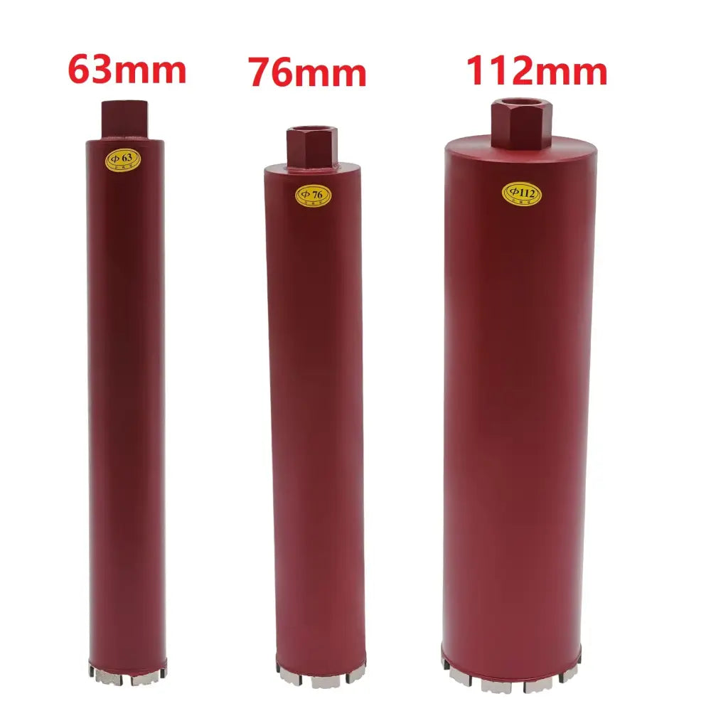 Foret À Noyau Diamant Pour Béton Renforcé Perçage Efficace 63 76 112 Rouge 450mm