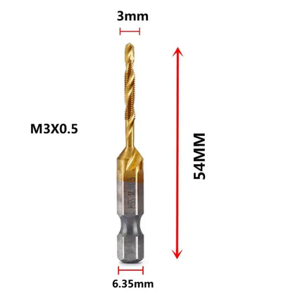 Forets tarauds HSS à tige hexagonale – M3 à M10 – variante M3 × 0,5 / France