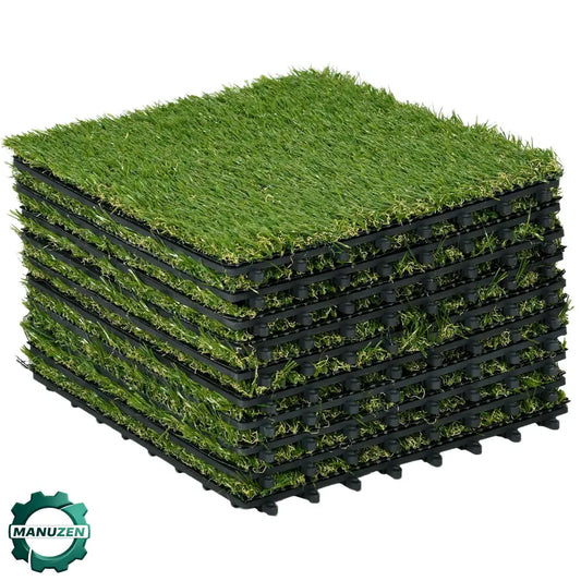 Gazon Synthétique Dalles 10 30x30 Vert Épaisseur 3,5 Cm France
