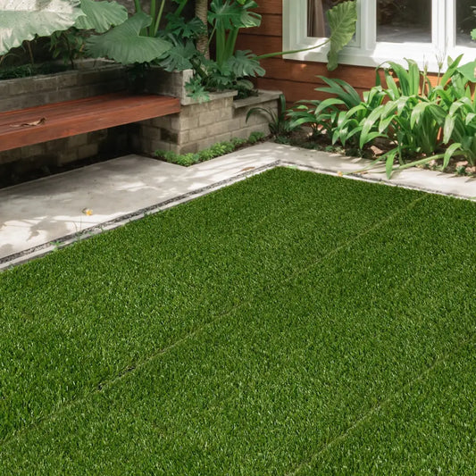 Gazon Synthétique Dalles 10 30x30 Vert Épaisseur 3,5 Cm