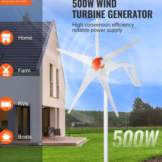 Générateur D'Éolienne 12V MPPT 500W 800W Pour Camping-Car Et Domicile