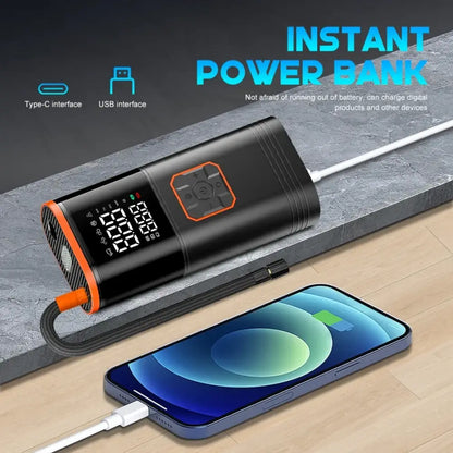 Gonfleur pneus portable USB à affichage numérique - gonfleur pneus portable rechargeable USB