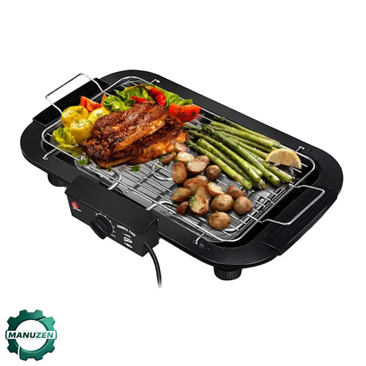 Grill électrique de table 1 800 W – thermostat 6 niveaux - Noir / Prise européenne / France - grill électrique table