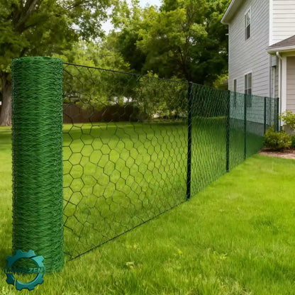 Grillage hexagonal PVC vert 25 m × 50 cm – maille 25 mm - 0,5 × 25 m / France - grillage hexagonal pvc 25 m