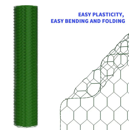 Grillage hexagonal PVC vert 25 m × 50 cm – maille 25 mm - 0,5 × 25 m / France - grillage hexagonal pvc 25 m