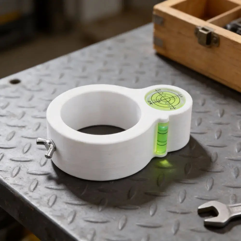 Guide de perçage avec niveau à bulle circulaire pour perceuse - Modèle A - Guide de perçage avec niveau à bulle