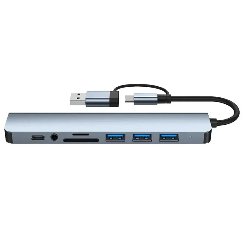 Hub USB et USB-C 8-en-2 avec lecteur de cartes et audio – détail produit 13