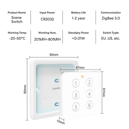 Interrupteur de scène connecté sans fil – 1 ou 4 boutons – détail produit 6