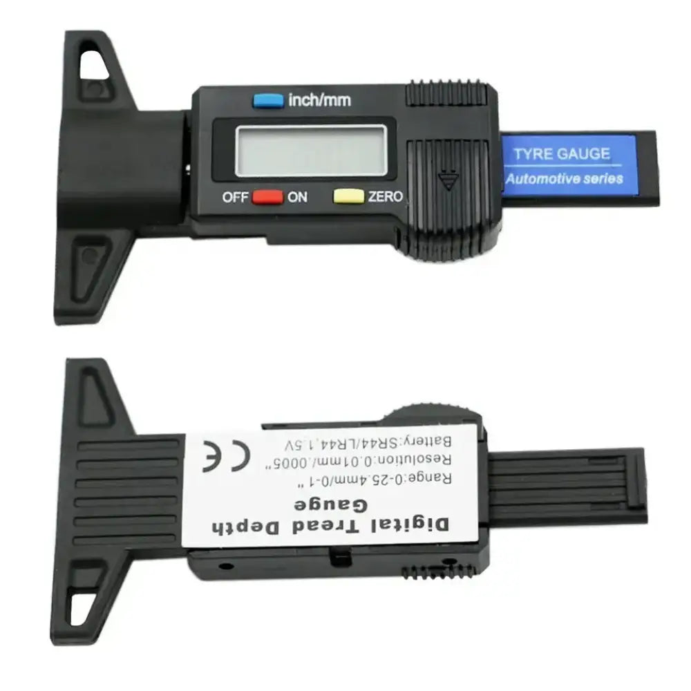 Jauge de profondeur pneu numérique 0–25 mm – écran LCD - Noir / France - Jauge de profondeur pneu