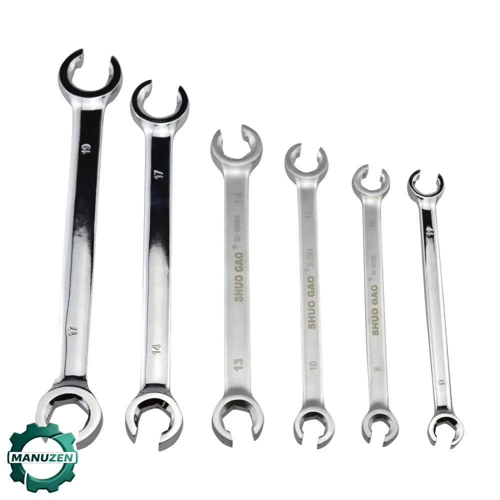 Jeu de 6 clés à tuyauter 8–19 mm pour raccords - Jeu de 6 clés – 8 à 19 mm - Jeu de clés à tuyauter 8–19 mm