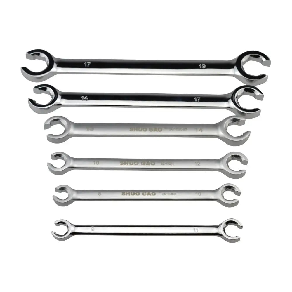 Jeu de 6 clés à tuyauter 8–19 mm pour raccords - Jeu de 6 clés – 8 à 19 mm - Jeu de clés à tuyauter 8–19 mm