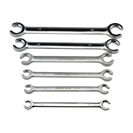 Jeu de 6 clés à tuyauter 8–19 mm pour raccords - Jeu de 6 clés – 8 à 19 mm - Jeu de clés à tuyauter 8–19 mm