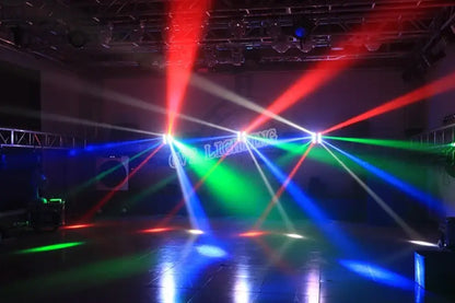 Jeu de lumière Spider LED RGBW 8 × 3 W – DMX512 - France - jeu de lumière spider LED DMX