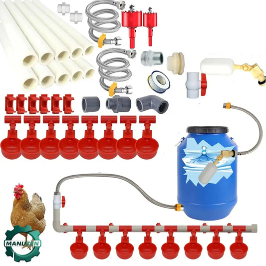 Kit d’abreuvement automatique 8 sorties pour volailles – vue principale